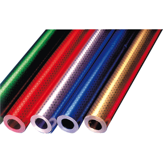 Alu folie sterretjes zilver, 50 cm x 10 meter