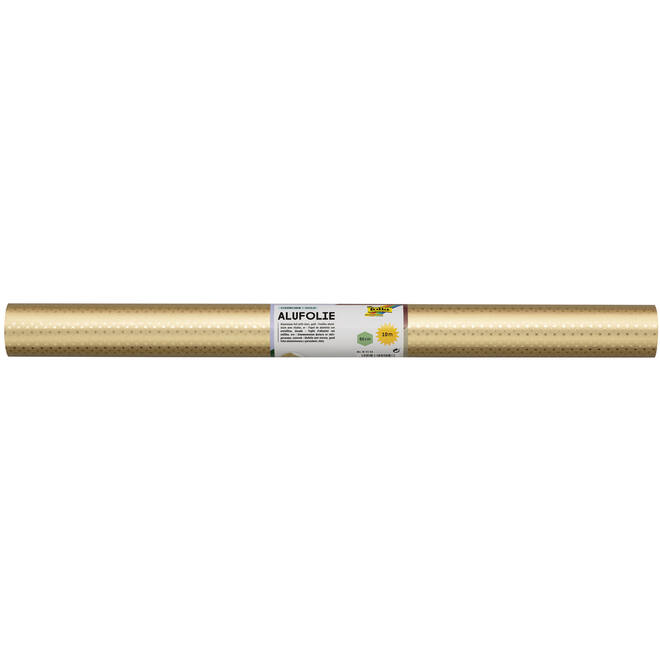 Alu folie sterretjes goud, 50 cm x 10 meter