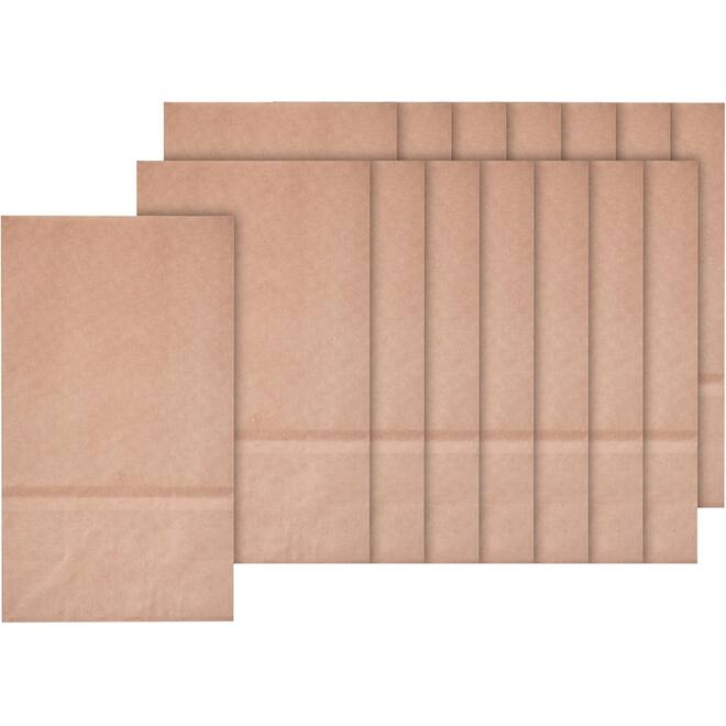 Blokbodemtasjes bruin 12 x 6 x 21 cm, 15 stuks