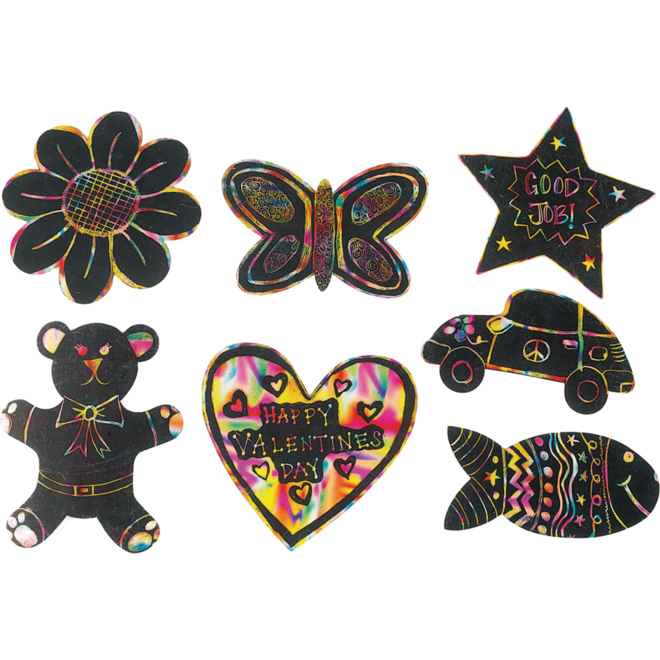 Scratch Designs diverse designs +/- 16 x 18 cm, 98 stuks