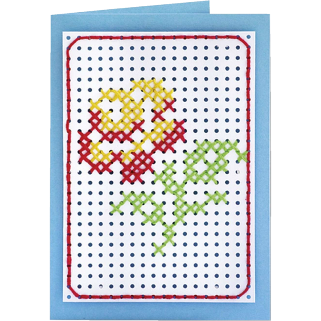 Borduurkarton 17,5 x 24,5 cm 10 kleuren, 40 vel