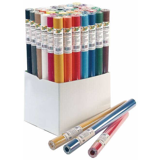 Ribbelkarton mini golf  50 x 70 cm assorti, 16 vel