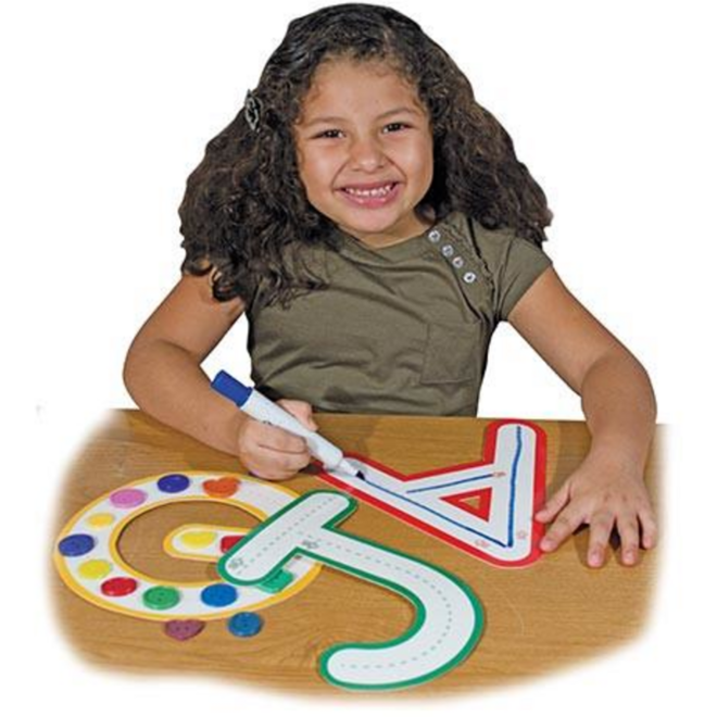 Whiteboard volgletters gelamineerd 22 cm, 26 stuks