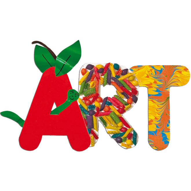 Letters karton alfabet groot 23 cm, 26 stuks