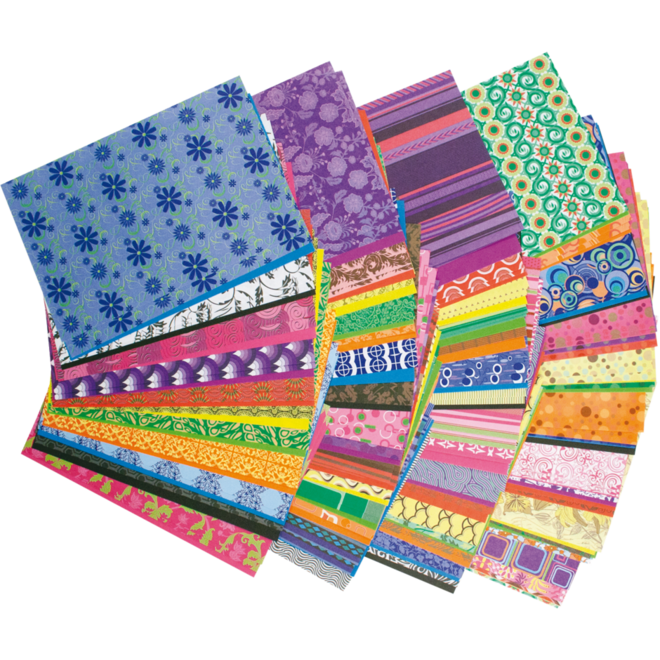 Designpapier assorti 14 x 22 cm voordeelpak, 192 vel