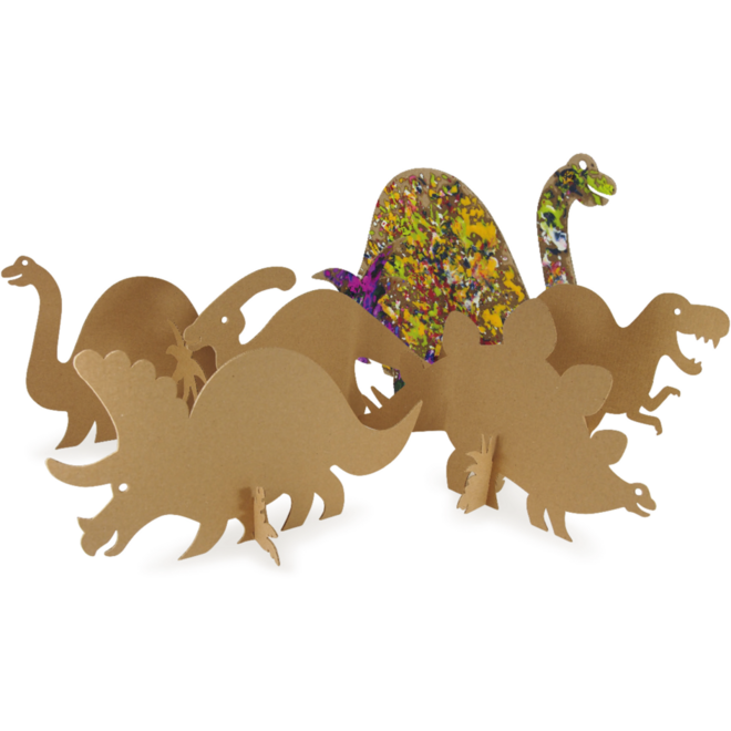Collage dino's 19 x 32 cm, 25 stuks