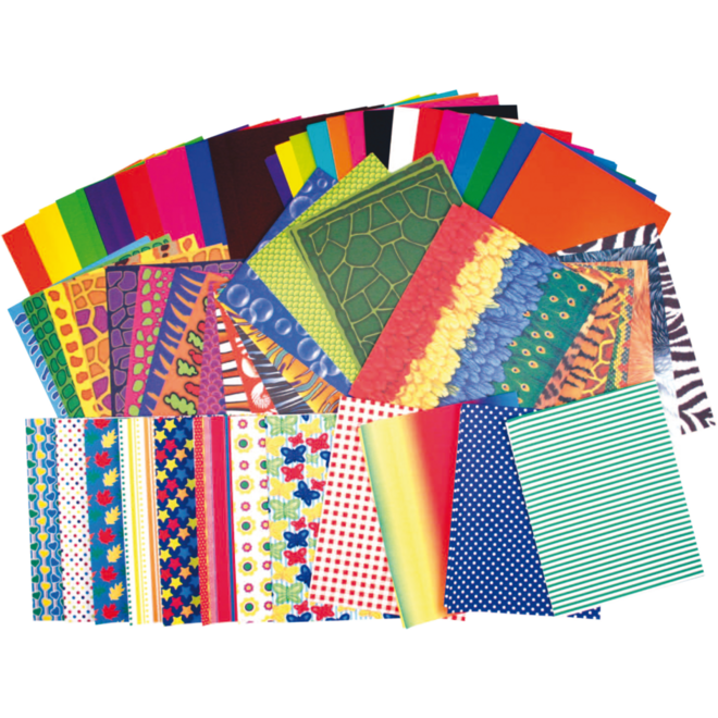 Designpapier assorti in twee formaten, 176 vel