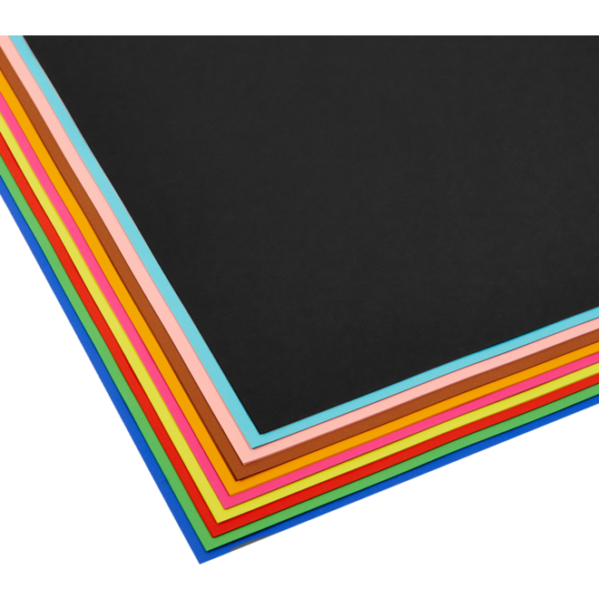 Handarbeidkarton 50 x 70 cm 100 vel 10 kleuren, 140 grs.