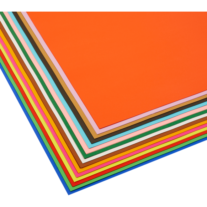 Dun Engels karton 50 x 70 cm 90 vel, 15 kleuren ass. 140 grs.
