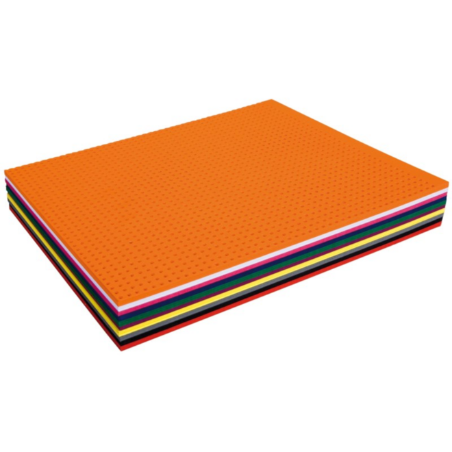 Borduurkarton 24 x 17 cm, 100 vel 10 kleuren ass.