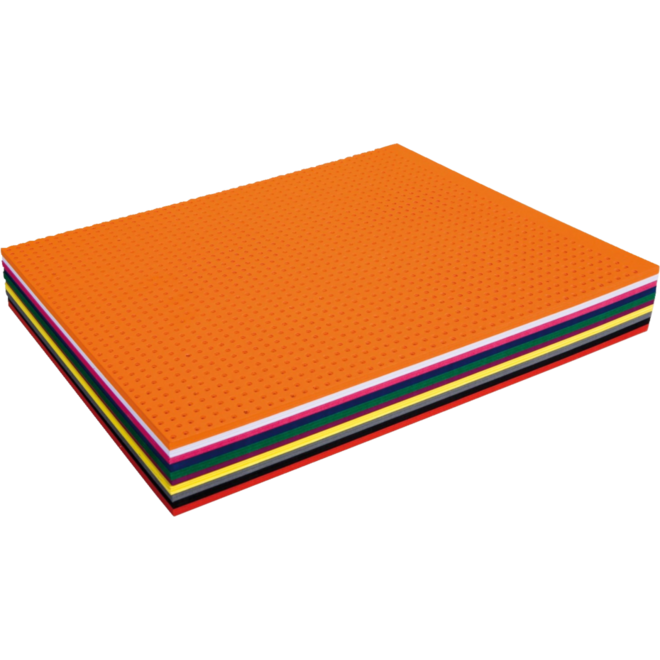 Borduurkarton 24,5 x 34,5 cm 100 vel, 10 kleuren ass.