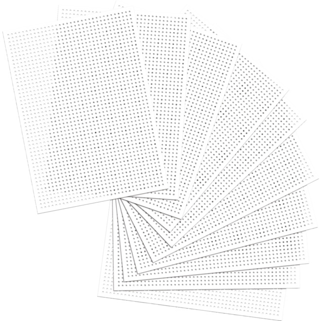 Borduurkarton 17,5 x 24,5 cm 40 vel wit