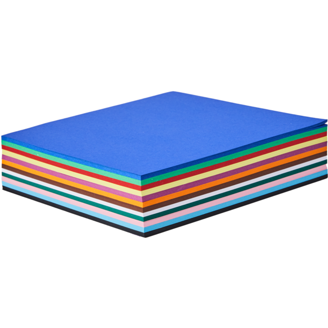 Vouwkartons 10 x 10 cm 140 grs 12-kleuren 240 vel