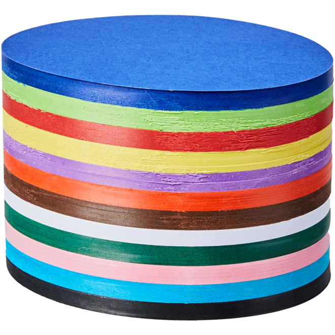 Vouwkartons rond 12 cm 120 grs 12-kleuren 480 vel