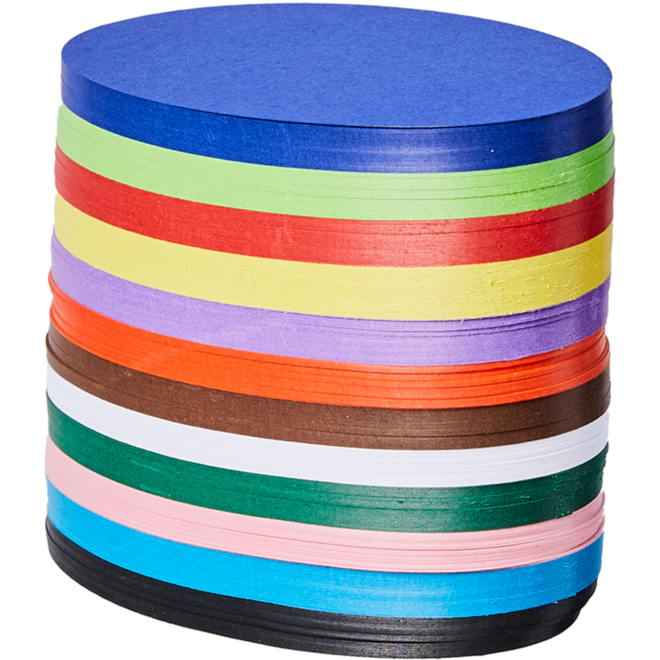 Vouwkartons ovaal 12 cm 120 grs 12-kleuren 480 vel