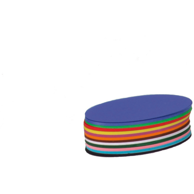 Vouwbladen ovaal 12 cm 60 grs 12-kleuren 480 vel
