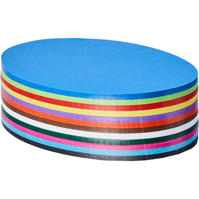 Vouwbladen ovaal 16 cm 60 grs 12-kleuren 480 vel