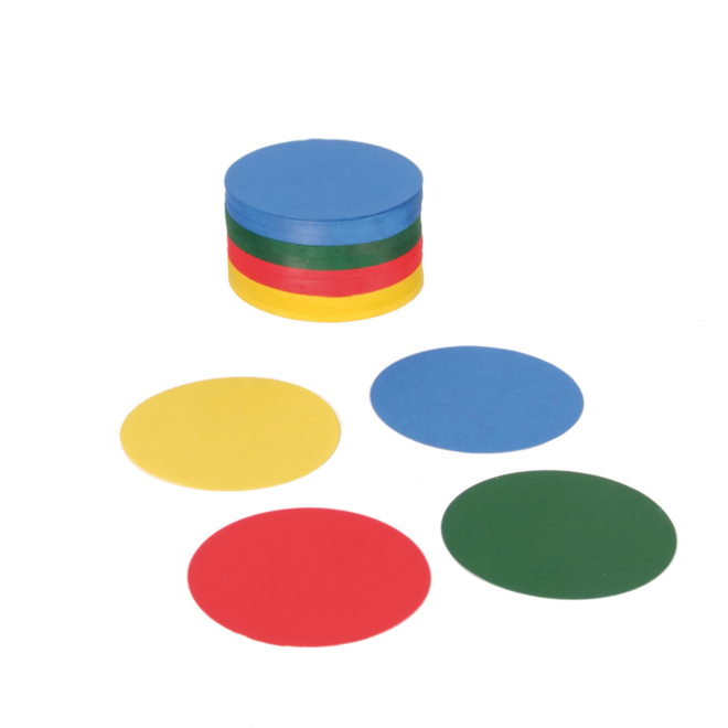 Vouwbladen rond 8 cm 60 grs 4-kleuren 480 vel