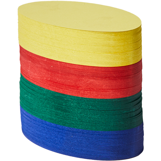 Vouwkartons ovaal 16 cm 120 g 4-kleuren 480 vel