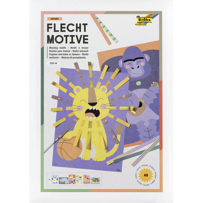 Vlechtmotieven safari 16 vel incl. 200 stroken