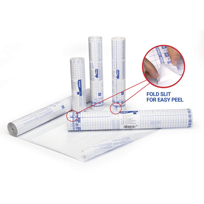 Kaftfolie 80 micron zelfklevend transparant 33 cm, 25 meter