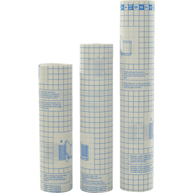 Kaftfolie 50 micron zelfklevend transparant 25 cm, 25 meter