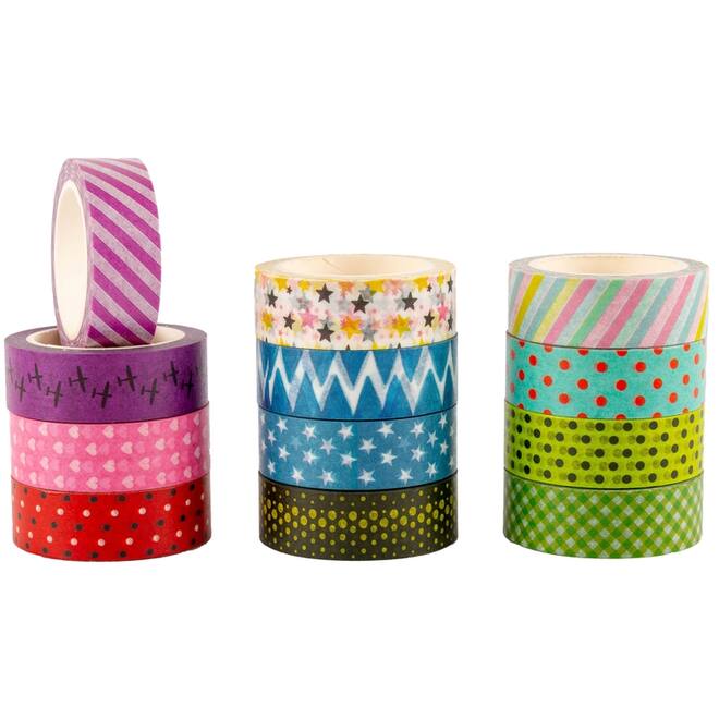Washi Tape patronen 12 mm x 10 meter