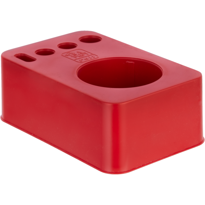 Materiaalblokje kunststof rood
