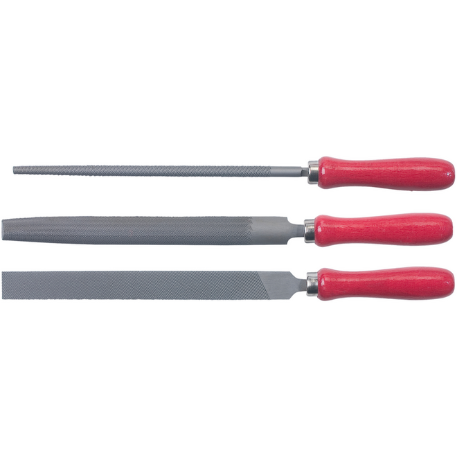 Houtvijl assorti, 3 stuks