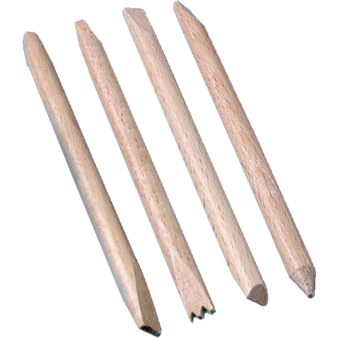 Boetseerhoutjes, 4 stuks ass.
