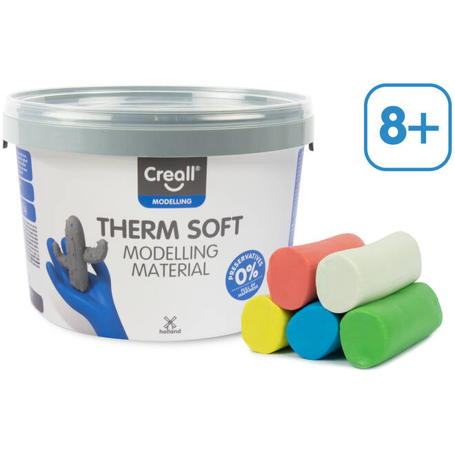 Klei Creall therm soft assorti 5 kleuren, 2 kg - vanaf 8 jaar
