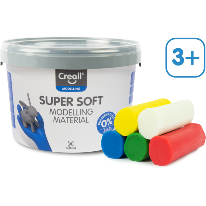 Klei Creall Super soft assorti 5 kleuren, 1750 gram