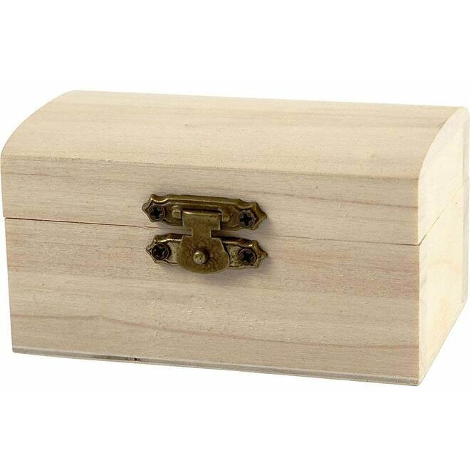 Schatkist hout 9 × 5,2 × 4,9 cm,  10 stuks