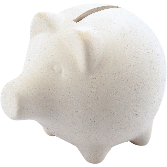 Spaarvarken wit 9 x11 cm, 36 stuks