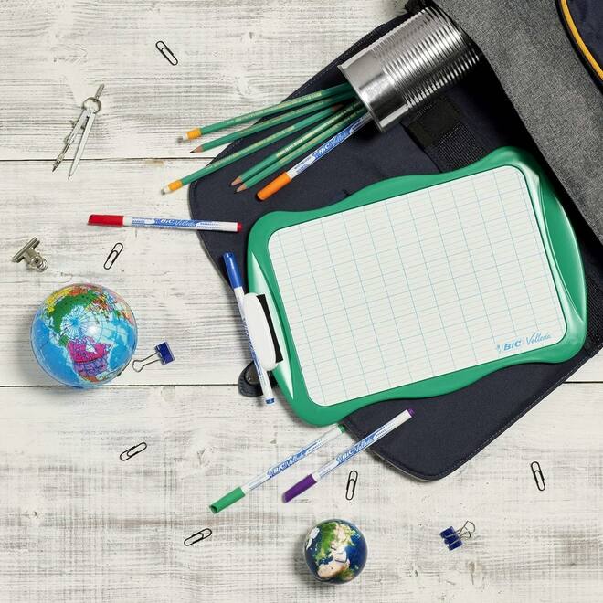 Whiteboard/wisbord BIC Velleda ECO groen, 24 stuks