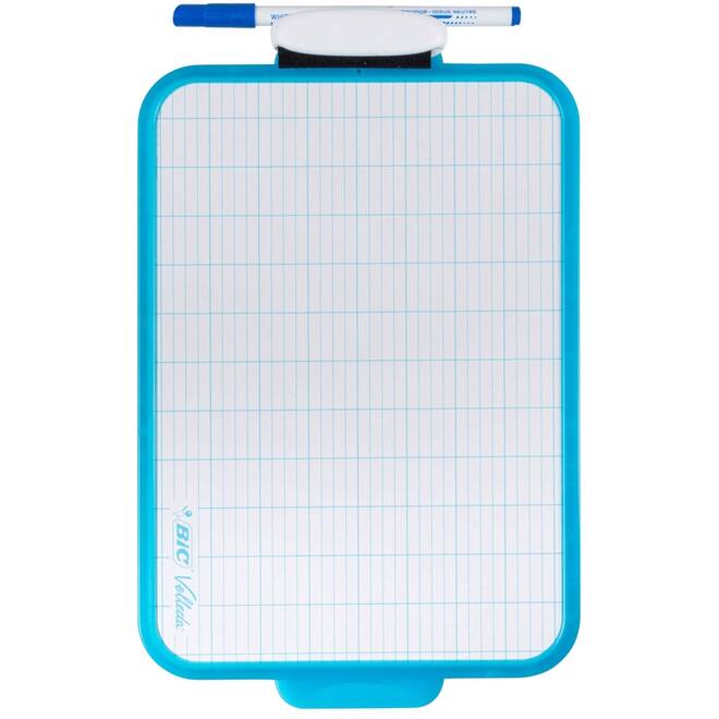 Whiteboard/wisbord BIC Velleda 19 x 26 cm blauw. 24 stuks
