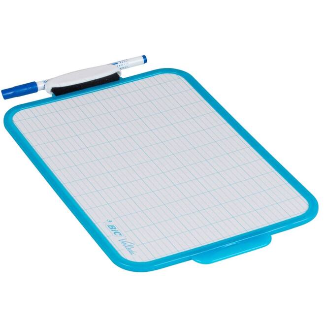 Whiteboard/wisbord BIC Velleda 19 x 26 cm blauw. 24 stuks
