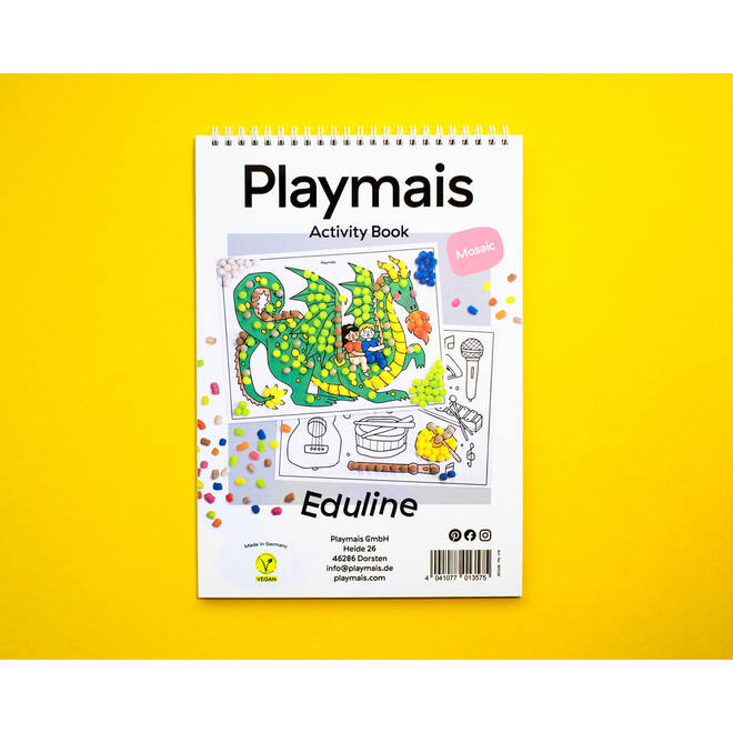 PlayMais® EDULINE MOSAIC 12.000 stuks, 6 doekjes en activiteitenboek