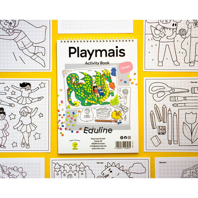 PlayMais® EDULINE MOSAIC 12.000 stuks, 6 doekjes en activiteitenboek