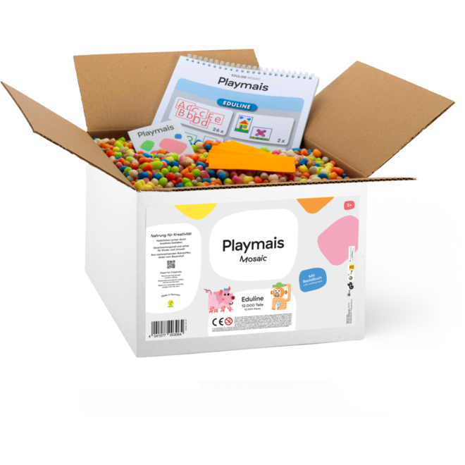PlayMais® EDULINE MOSAIC 12.000 stuks, 6 doekjes, 48 kaarten