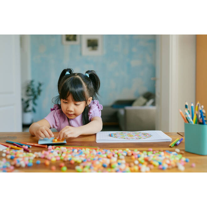 PlayMais® EDULINE MOSAIC 12.000 stuks, 6 doekjes en activiteitenboek