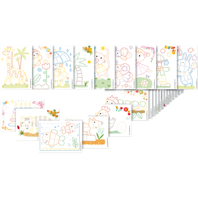 PlayMais® Classic aanvulset kaarten gekleurd