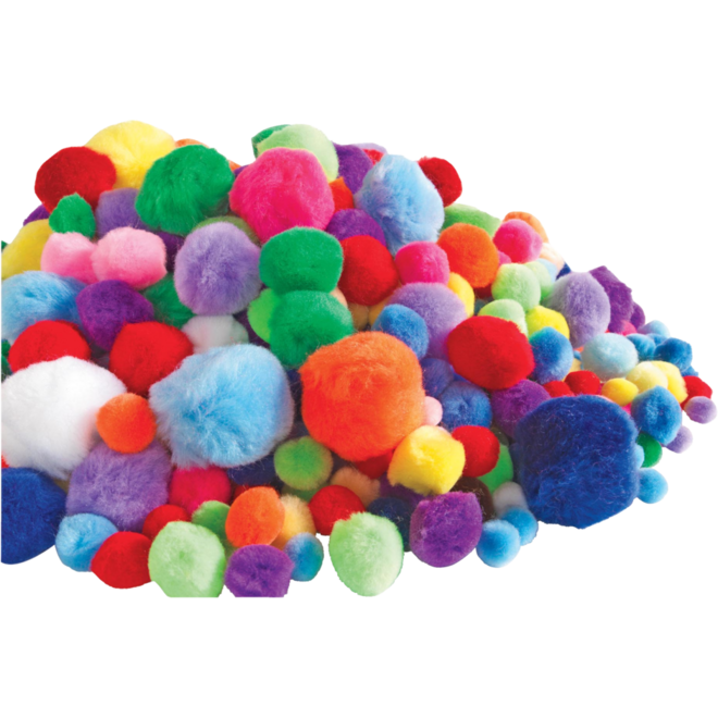 Pompons assorti, 300 stuks