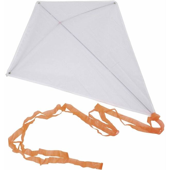 Vlieger wit, nylon, 59 x 57 cm, 10 stuks