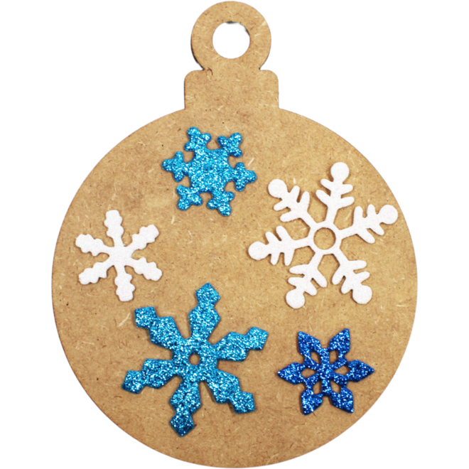 Houten kerstboomversiering +/-14 cm, 50 stuks