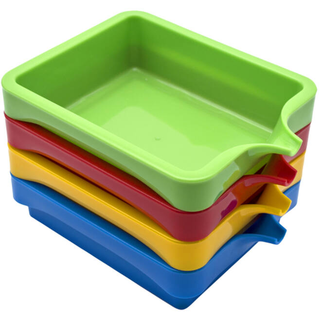 Knutsel tray 14 x 12 cm assorti,  4 stuks