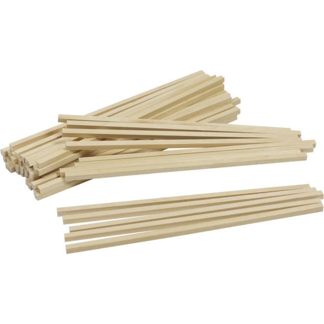 Stokjes vierkant 5 x 5 mm x 20 cm, 100 stuks