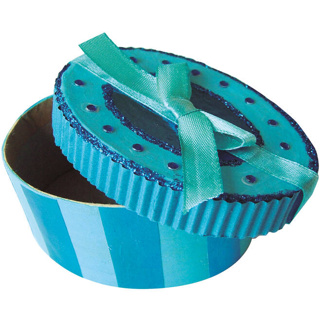 Papier mache doosjes, 12 stuks
