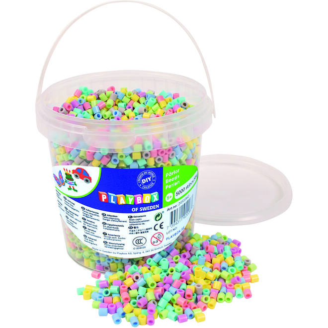 Strijkkralen midi pastel, 5000 stuks
