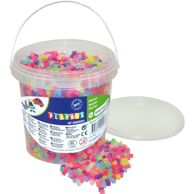 Strijkkralen midi glitter, 5000 stuks